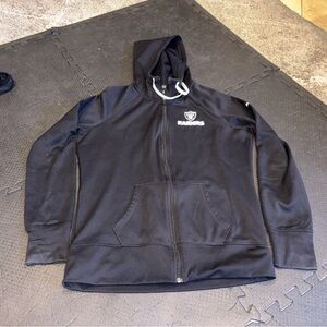 Authentic Nike Las Vegas Raiders Full Zip Hoodie Men Size Large On Field Jacket